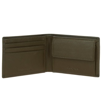 Pepe Jeans Zelena denarnica s sponkami