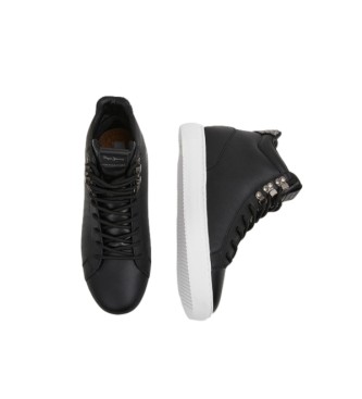 Pepe Jeans Adams Logy black leather sneakers