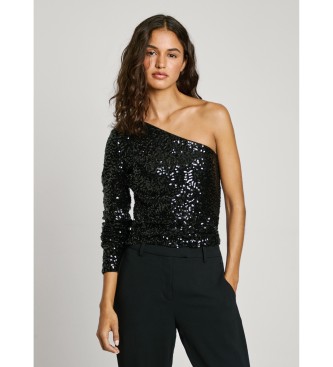 Pepe Jeans Asymmetric top Adele black