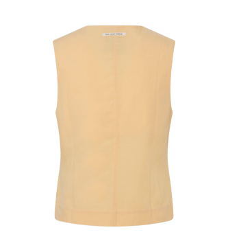 Pepe Jeans Gilet giallo con chiusura a bottoni