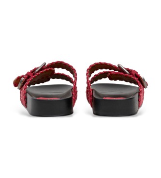 Pepe Jeans Sandalias de Piel Agnes Ethnic rojo