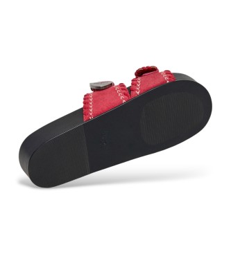 Pepe Jeans Sandalias de Piel Agnes Ethnic rojo