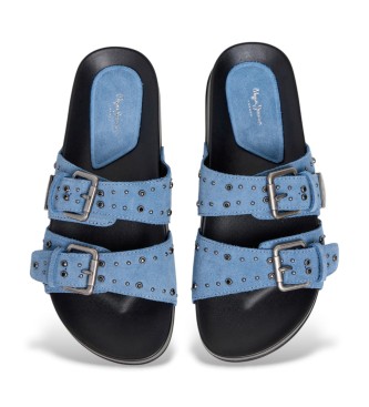 Pepe Jeans Agnes Studs leather sandals blue