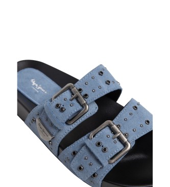 Pepe Jeans Agnes Studs leather sandals blue