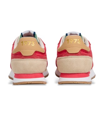 Pepe Jeans Aiden Tape Leather Sneakers pink