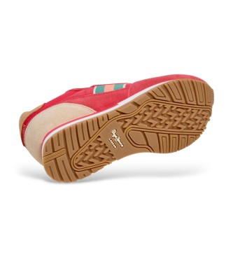 Pepe Jeans Aiden Tape Leather Sneakers pink