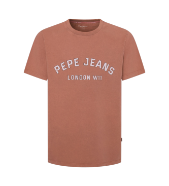 Pepe Jeans Brązowa koszulka Aldridge