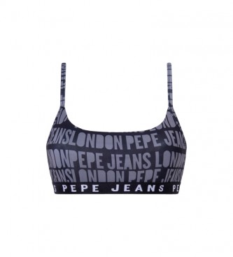 Pepe Jeans Sujetador Logo Estampado All Over negro