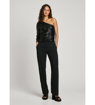 Pepe Jeans Pantalon droit Amelia noir