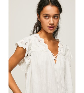 Pepe Jeans Bluse Anaise hvid
