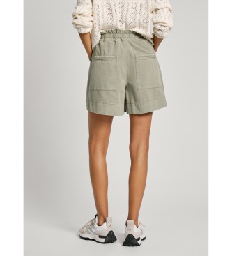 Pepe Jeans Shorts verdi con elastico in vita