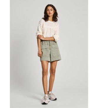 Pepe Jeans Grna shorts med resr i midjan