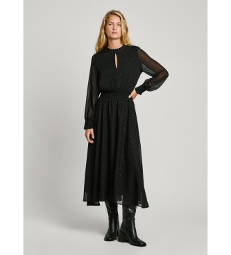 Pepe Jeans Abito midi nero Anushka