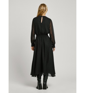 Pepe Jeans Abito midi nero Anushka