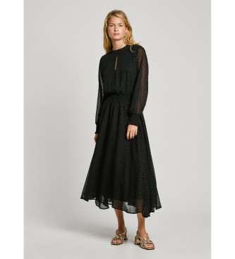 Pepe Jeans Abito midi nero Anushka