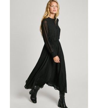 Pepe Jeans Abito midi nero Anushka