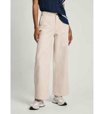 Pepe Jeans Anya Trousers White Ecru