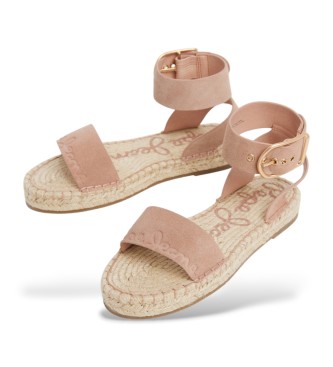 Pepe Jeans Sandali in pelle rosa Arami Log