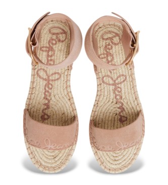 Pepe Jeans Sandali in pelle rosa Arami Log