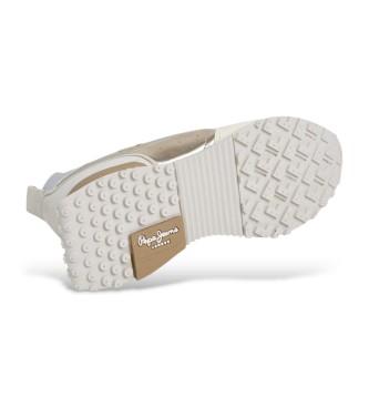 Pepe Jeans Archer Gala beige leather trainers