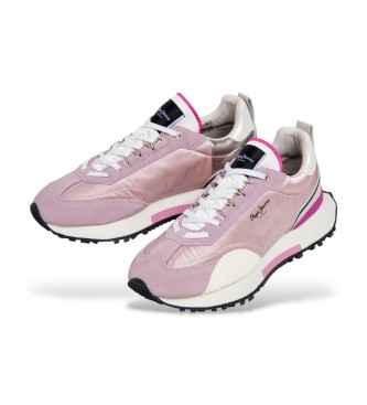 Pepe Jeans T�nis de couro Archer Glam rosa