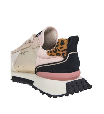 Pepe Jeans Archer Wilder beige leather trainers