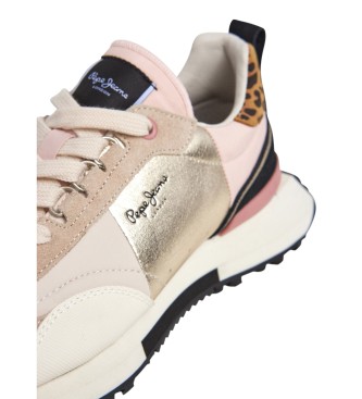 Pepe Jeans Archer Wilder beige leather trainers