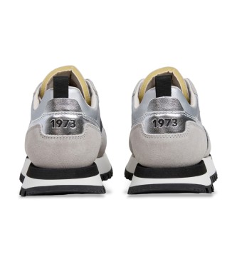 Pepe Jeans Ari Shine Silver Sneakers i l�der