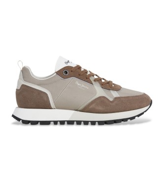 Pepe Jeans Ari - Baskets en cuir souple - beige