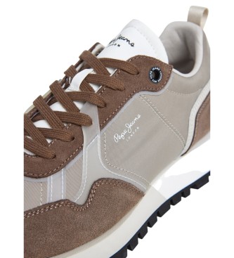 Pepe Jeans Ari - Baskets en cuir souple - beige