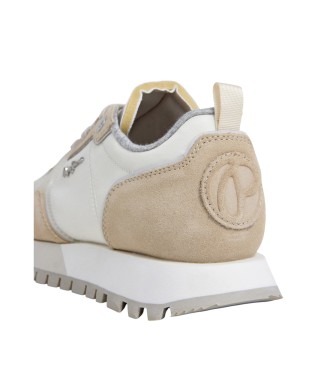 Pepe Jeans Ari Soft beige leather trainers