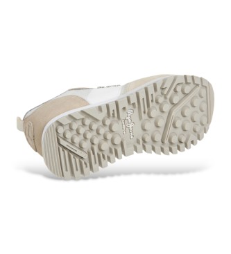 Pepe Jeans Ari Soft beige leather trainers