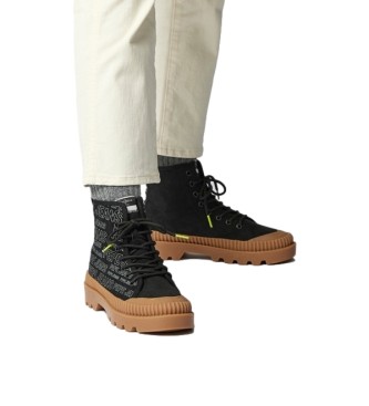 Pepe Jeans Sapatinho de couro Ascot botas de tornozelo preto