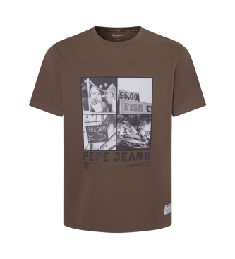 Pepe Jeans Awest T-shirt brązowy