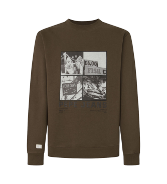 Pepe Jeans Sweatshirt Awest Crew castanha