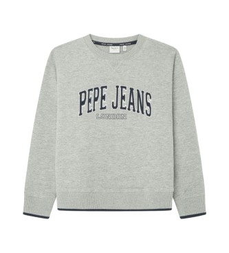 Pepe Jeans Mikina Bain Crew siva