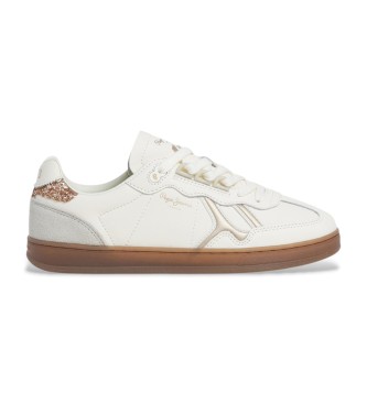 Pepe Jeans Sapatilhas de couro Ball Basic brancas