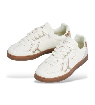 Pepe Jeans Sapatilhas de couro Ball Basic brancas