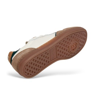 Pepe Jeans Leren sneakers Ball Campus gebroken wit