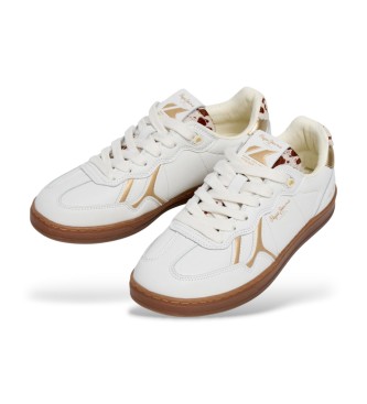 Pepe Jeans Sapatilhas de couro Ball Chic branco