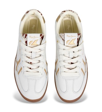 Pepe Jeans Sapatilhas de couro Ball Chic branco