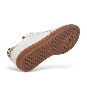 Pepe Jeans Sapatilhas de couro Ball Chic branco