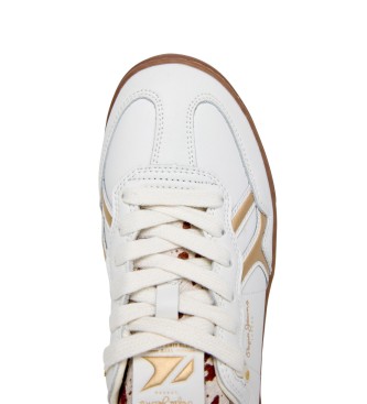 Pepe Jeans Sapatilhas de couro Ball Chic branco