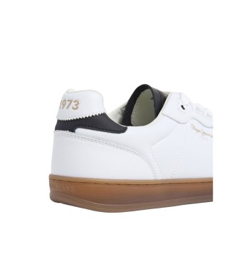 Pepe Jeans Ball Class leather shoes white