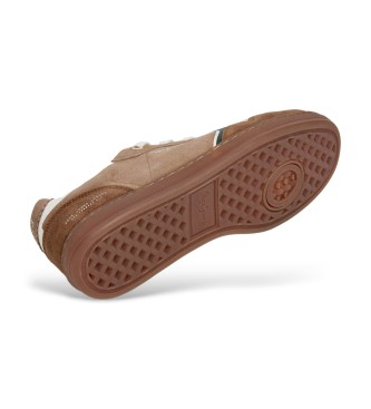 Pepe Jeans Ball Combi usnjene superge rjave barve