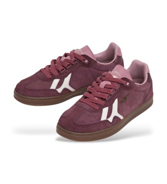 Pepe Jeans Usnjene superge Ball Elegantna lila