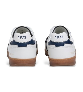 Pepe Jeans Leren sneakers Ball Essence wit