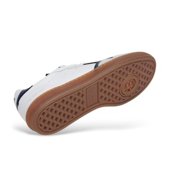 Pepe Jeans Leren sneakers Ball Essence wit