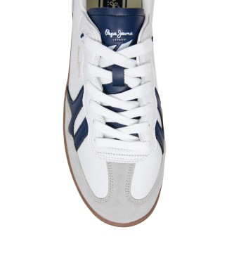 Pepe Jeans Leren sneakers Ball Essence wit