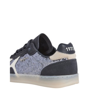 Pepe Jeans Ball Glitter Leder Sneakers schwarz